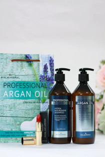 Cặp gội xả cho tóc khô xơ Professional Argan Oil 500 ml Tặng son cao cấp Pierre Rene trị giá 360k