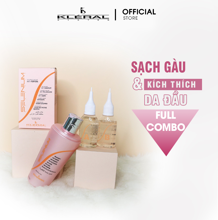 Combo dầu gội - tinh chất cân bằng da đầu sạch gàu dứt điểm Selenium Anti-Druff