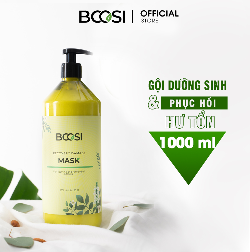 Mặt nạ dưỡng sinh Bcosi phục hồi tóc hư tổn và bảo vệ da đầu Bcosi Recovery Damage Mask 1000ml