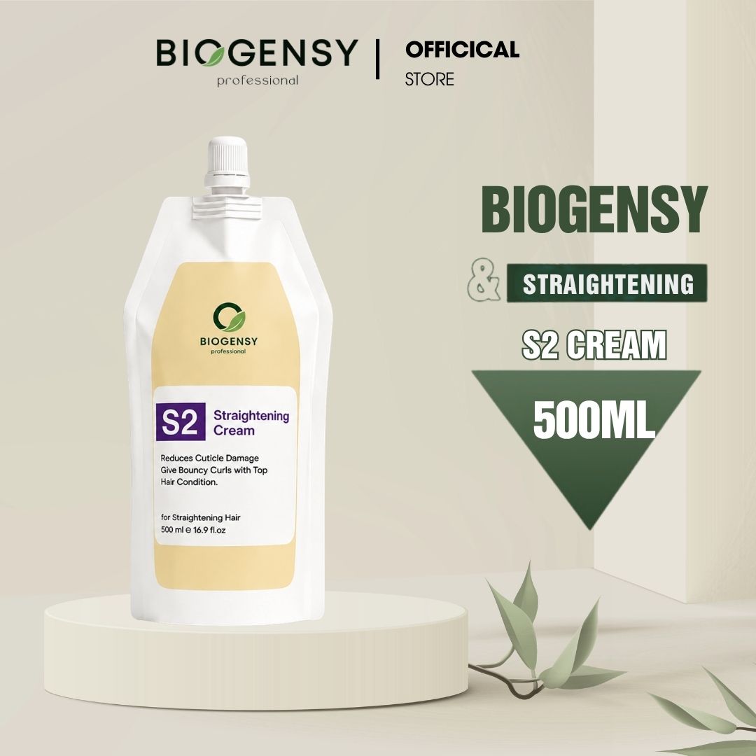 Kem Dập Định Hình Cấu Trúc Tóc Duỗi Ép Chuyên Nghiệp - BIOGENSY Professional Straightening Cream S2